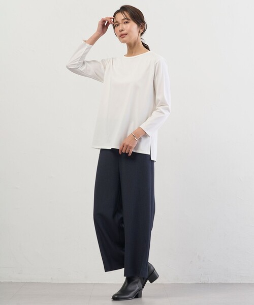 J.PRESS(ジェイプレス)の「レイヤードジャージー Tシャツ カットソー(Tシャツ/カットソー・レディース・ホワイト系・T13/T15)」の4枚目の写真