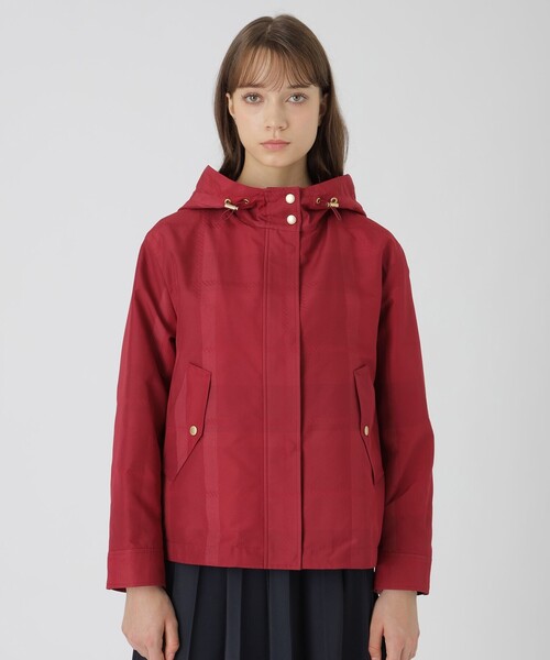 BLACK LABEL クレストブリッジ フード付きマウンテンパーカー はっ水】クレストブリッジチェックマウンテンパーカー