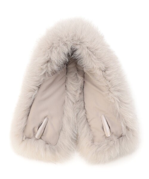 23区(ニジュウサンク)の「リアルファー ティペット(マフラー・レディース・ベージュ系/ブラウン系・F)」の11枚目の写真