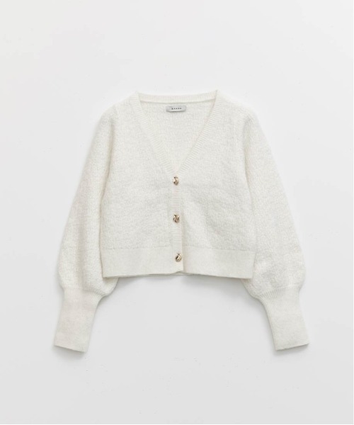 RANDA（ランダ）の「デザイン編みVネックニットカーディガン（カーディガン/ボレロ・レディース・グレー/ピンク/ホワイト・FREE）」の15枚目の写真