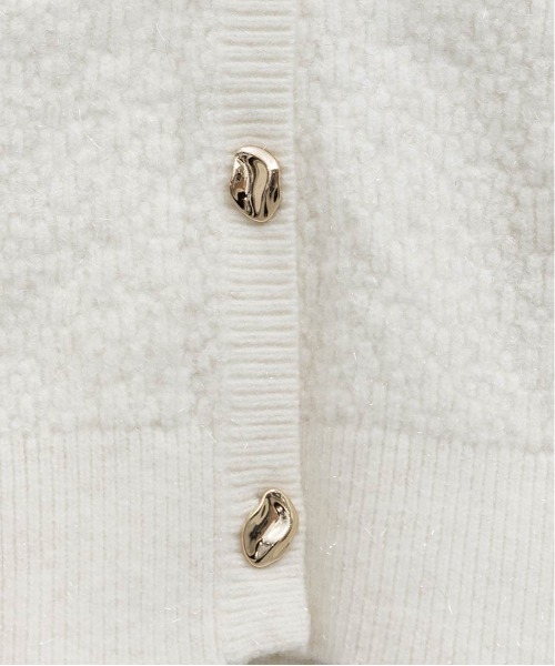 RANDA（ランダ）の「デザイン編みVネックニットカーディガン（カーディガン/ボレロ・レディース・グレー/ピンク/ホワイト・FREE）」の19枚目の写真