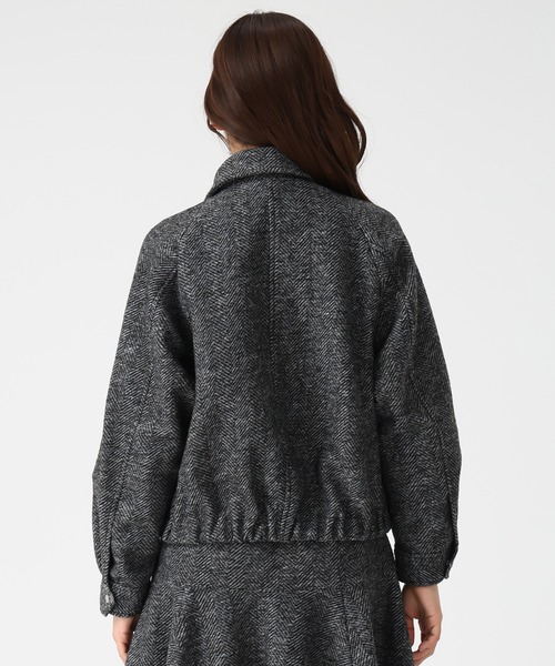 セール】2025秋冬新作 ヘリンボーン柄ステンカラージャケット（その他