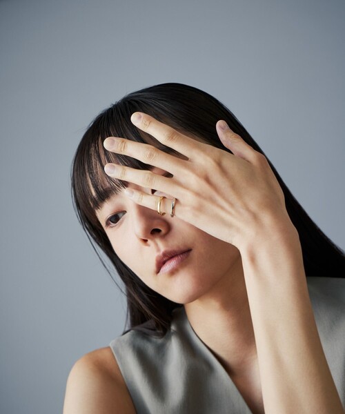 Jouete（ジュエッテ）の「[フォークピンキー] レイヤード コンビカラー（リング・レディース・シルバー系その他・7号/3号）」の5枚目の写真