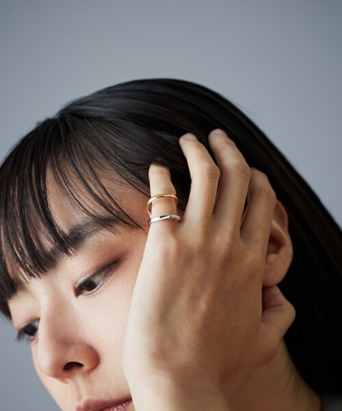 Jouete（ジュエッテ）の「[フォークピンキー] レイヤード コンビカラー（リング・レディース・シルバー系その他・7号/3号）」の7枚目の写真