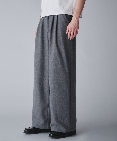 2tuck wide straight slacks/ツータックワイドストレートスラックス