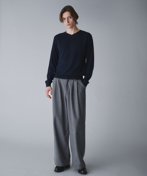 Regen Glanz（レーゲングランツ）の「2tuck wide straight slacks/ツータックワイドストレートスラックス（スラックス・メンズ・ブラウン系その他/ブラック/グレー・MEDIUM/LARGE/SMALL）」の5枚目の写真