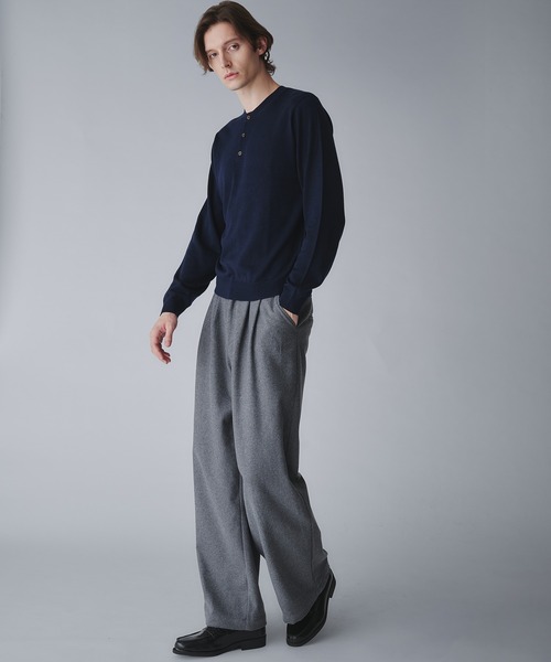 Regen Glanz（レーゲングランツ）の「2tuck wide straight slacks/ツータックワイドストレートスラックス（スラックス・メンズ・ブラウン系その他/ブラック/グレー・MEDIUM/LARGE/SMALL）」の4枚目の写真