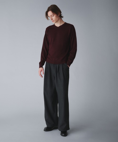 Regen Glanz（レーゲングランツ）の「2tuck wide straight slacks/ツータックワイドストレートスラックス（スラックス・メンズ・ブラウン系その他/ブラック/グレー・MEDIUM/LARGE/SMALL）」の10枚目の写真