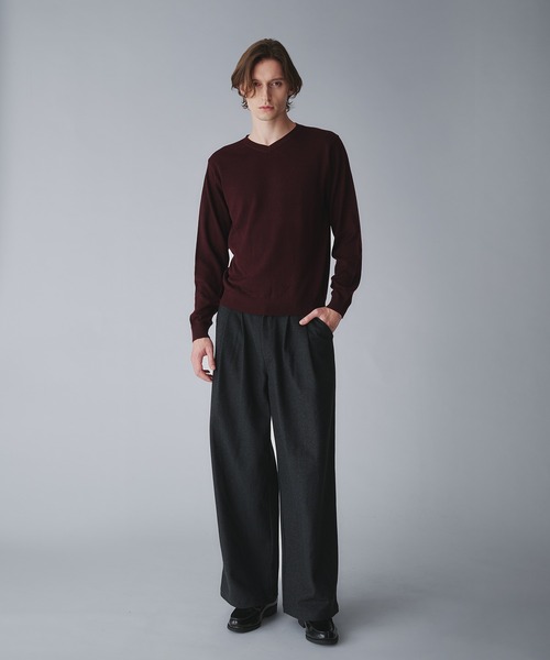 Regen Glanz（レーゲングランツ）の「2tuck wide straight slacks/ツータックワイドストレートスラックス（スラックス・メンズ・ブラウン系その他/ブラック/グレー・MEDIUM/LARGE/SMALL）」の11枚目の写真