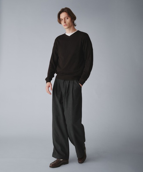 Regen Glanz（レーゲングランツ）の「2tuck wide straight slacks/ツータックワイドストレートスラックス（スラックス・メンズ・ブラウン系その他/ブラック/グレー・MEDIUM/LARGE/SMALL）」の15枚目の写真