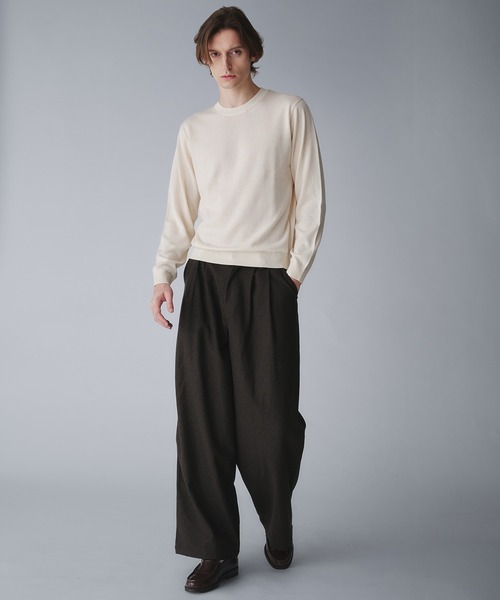 Regen Glanz（レーゲングランツ）の「2tuck wide straight slacks/ツータックワイドストレートスラックス（スラックス・メンズ・ブラウン系その他/ブラック/グレー・MEDIUM/LARGE/SMALL）」の22枚目の写真