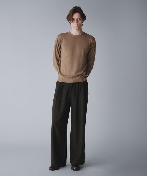 vintage slacks ワイド　スラックス　グレー 2Tuck Wide Slacks-gray-