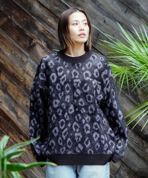 セール】BILLABONG レディース LEOPARD JQ CREW SWEA セーター 【2025