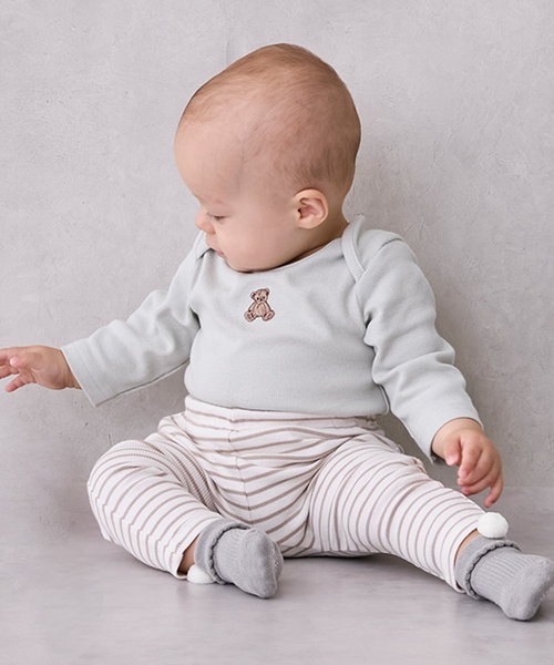 petit main(プティマイン)の「【GOODPRICE】フル丈レギンス(その他ベビーウェア・キッズ・ピンク/ブルー/オフホワイト/チャコール/ライトグレー/ライトベージュ・80cm/70cm)」の4枚目の写真
