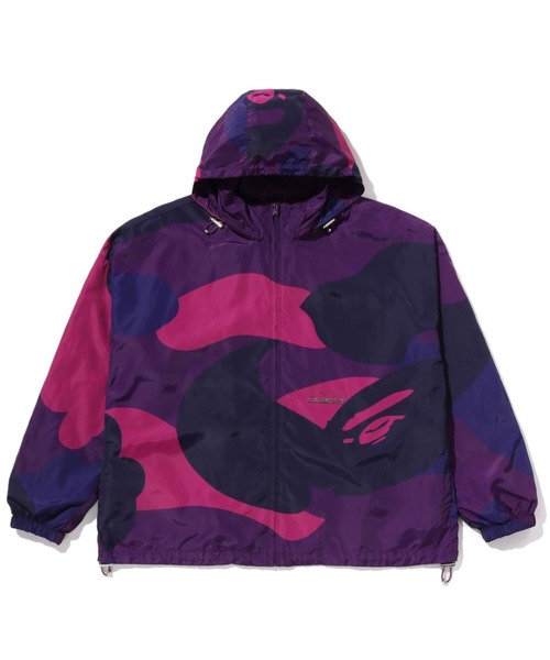 COLOR CAMO STAND COLLARHOODED JACKET