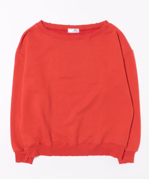 a.p.o.v. オフショルダーダメージスウェットオーバーサイズトレーナー