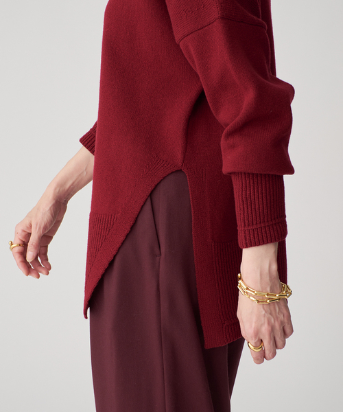 VERMEIL par iena(ヴェルメイユパーイエナ)の「RIBタックプルオーバー(ニット/セーター・レディース・ベージュ/ボルドー/チャコールグレー・FREE)」の22枚目の写真