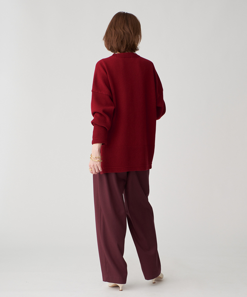 VERMEIL par iena(ヴェルメイユパーイエナ)の「RIBタックプルオーバー(ニット/セーター・レディース・ベージュ/ボルドー/チャコールグレー・FREE)」の19枚目の写真