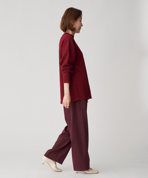 VERMEIL par iena(ヴェルメイユパーイエナ)の「RIBタックプルオーバー(ニット/セーター・レディース・ベージュ/ボルドー/チャコールグレー・FREE)」の18枚目の写真