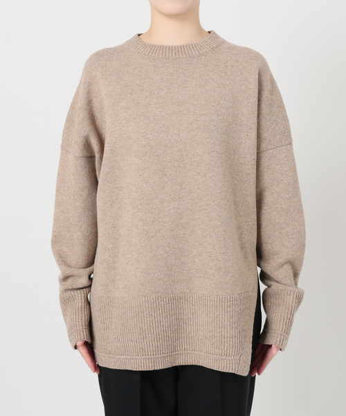 VERMEIL par iena(ヴェルメイユパーイエナ)の「RIBタックプルオーバー(ニット/セーター・レディース・ベージュ/ボルドー/チャコールグレー・FREE)」の7枚目の写真