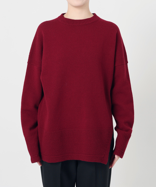 VERMEIL par iena(ヴェルメイユパーイエナ)の「RIBタックプルオーバー(ニット/セーター・レディース・ベージュ/ボルドー/チャコールグレー・FREE)」の5枚目の写真