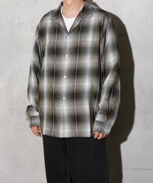 TOWNCRAFT / タウンクラフト 60S OMBRE OPEN COLLAR SHIRT MADE IN JAPAN オンブレチェック オープンカラーシャツ 日本製