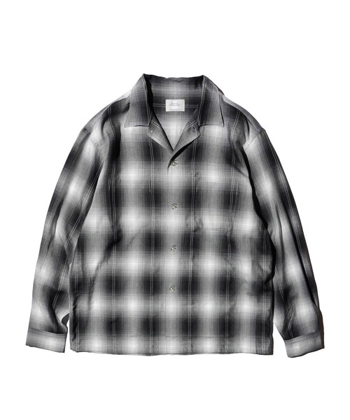 TOWNCRAFT / タウンクラフト 60S OMBRE OPEN COLLAR SHIRT MADE IN