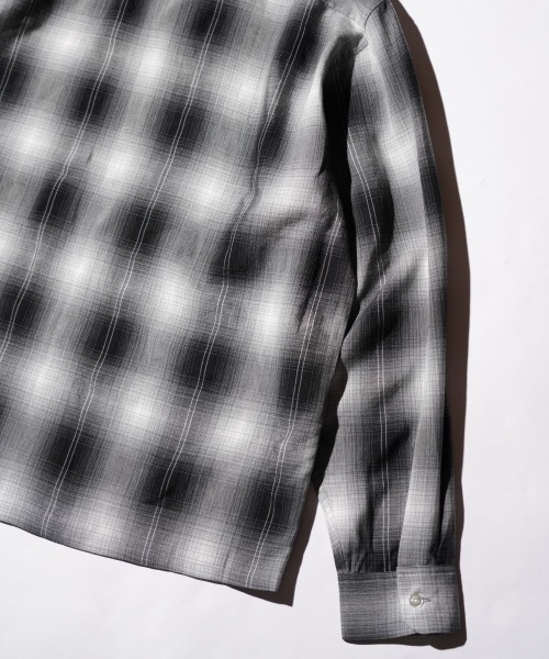 TOWNCRAFT / タウンクラフト 60S OMBRE OPEN COLLAR SHIRT MADE IN