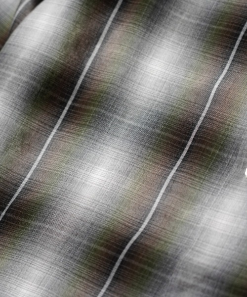 Towncraft 60s復刻　オンブレチェック　オープンカラーシャツ　ベージュ Towncraft 60s復刻 オンブレチェック オープンカラーシャツ ベージュ