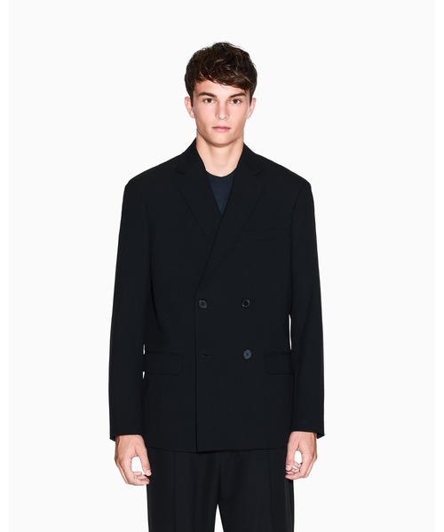 【未使用】EMPORIO ARMANI　ダブルテーラード　SAVILE 綿絹　M A|X アルマーニ エクスチェンジ】NL ウールブレンド ダブルブレスト