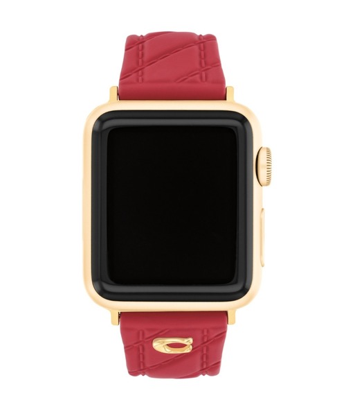 COACH(コーチ)の「【COACH】 コーチ APPLE WATCHストラップ(デジタル腕時計・レディース・ピンク/ブラック・FREE)」の1枚目の写真