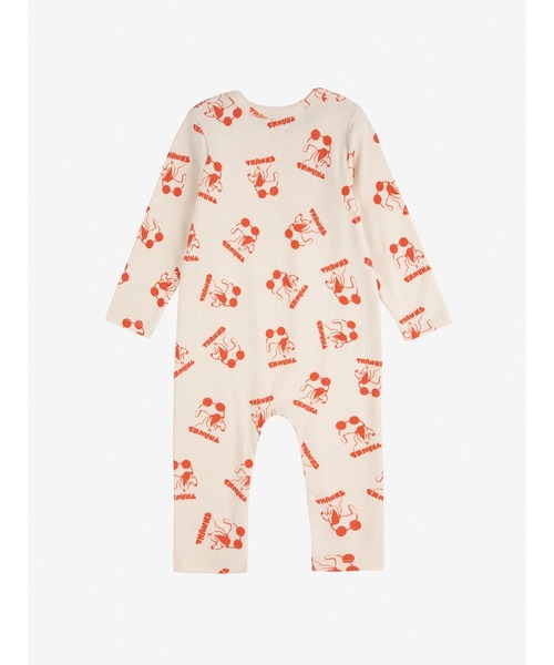 BOBO CHOSES(ボボショーズ)の「Rolling Dog all over overall(ロンパース・キッズ・オフホワイト・12MONTH/9MONTH/6MONTH/24MONTH/18MONTH/3MONTH)」の2枚目の写真