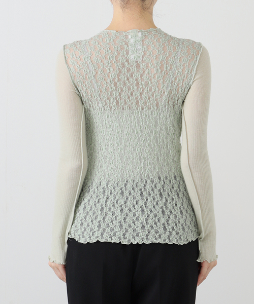 EDIT. FOR LULU（エディットフォールル）の「【BASERANGE/ベースレンジ】MAIN KENRU LONG SLEEVE TEE（Tシャツ/カットソー・レディース・グリーン・SMALL）」の13枚目の写真