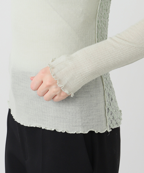 EDIT. FOR LULU（エディットフォールル）の「【BASERANGE/ベースレンジ】MAIN KENRU LONG SLEEVE TEE（Tシャツ/カットソー・レディース・グリーン・SMALL）」の16枚目の写真