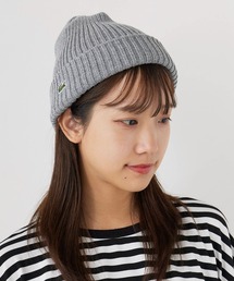 LACOSTE（ラコステ）の「LACOSTE/ラコステ ONE POINT RIB KNIT WATCH ウール ロゴワッペン ニット帽（ニットキャップ/ビーニー）」