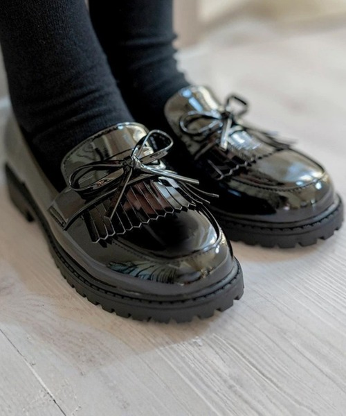 Catherine Cottage(キャサリンコテージ)の「リボンキルトローファー(ローファー・キッズ・ブラック・23/22/21/20/19/18/24)」の7枚目の写真