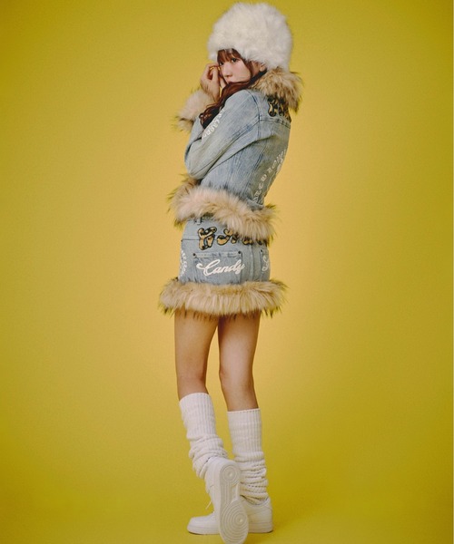 GALFY（ガルフィー）の「GALFY-ぎゃるちゃんファーデニムJKT（デニムジャケット・レディース・インディゴブルー/ブルー・FREE）」の17枚目の写真