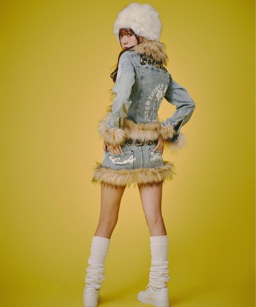 GALFY（ガルフィー）の「GALFY-ぎゃるちゃんファーデニムJKT（デニムジャケット・レディース・インディゴブルー/ブルー・FREE）」の18枚目の写真