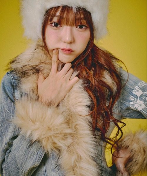 GALFY（ガルフィー）の「GALFY-ぎゃるちゃんファーデニムJKT（デニムジャケット・レディース・インディゴブルー/ブルー・FREE）」の7枚目の写真