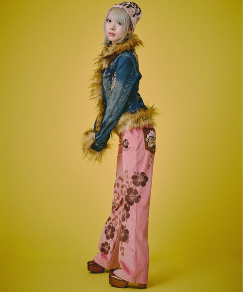 GALFY（ガルフィー）の「GALFY-ぎゃるちゃんファーデニムJKT（デニムジャケット・レディース・インディゴブルー/ブルー・FREE）」の6枚目の写真