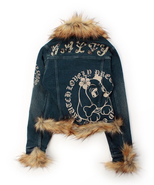 GALFY（ガルフィー）の「GALFY-ぎゃるちゃんファーデニムJKT（デニムジャケット・レディース・インディゴブルー/ブルー・FREE）」の21枚目の写真