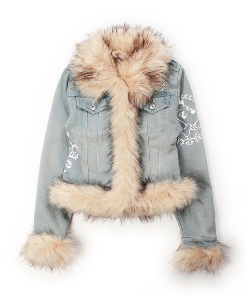 GALFY（ガルフィー）の「GALFY-ぎゃるちゃんファーデニムJKT（デニムジャケット・レディース・インディゴブルー/ブルー・FREE）」の22枚目の写真