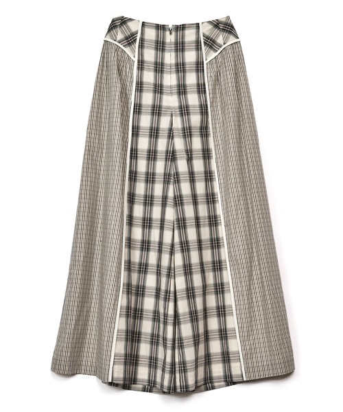 AULA AILA(アウラアイラ)の「【セットアップ着用可】チェックコンビネーションワイドパンツ(その他パンツ・レディース・オフホワイト/ブラック/ライトブルー・0/1)」の14枚目の写真