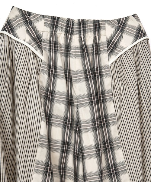 AULA AILA(アウラアイラ)の「【セットアップ着用可】チェックコンビネーションワイドパンツ(その他パンツ・レディース・オフホワイト/ブラック/ライトブルー・0/1)」の13枚目の写真