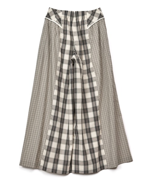 AULA AILA(アウラアイラ)の「【セットアップ着用可】チェックコンビネーションワイドパンツ(その他パンツ・レディース・オフホワイト/ブラック/ライトブルー・0/1)」の15枚目の写真