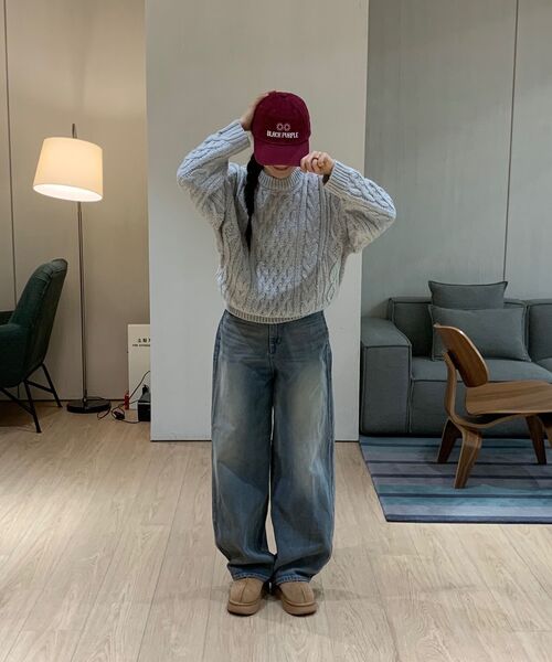 BLACKPURPLE(ブラックパープル)の「Stellar Ball Cap - Red(キャップ・メンズ・レッド・FREE)」の4枚目の写真