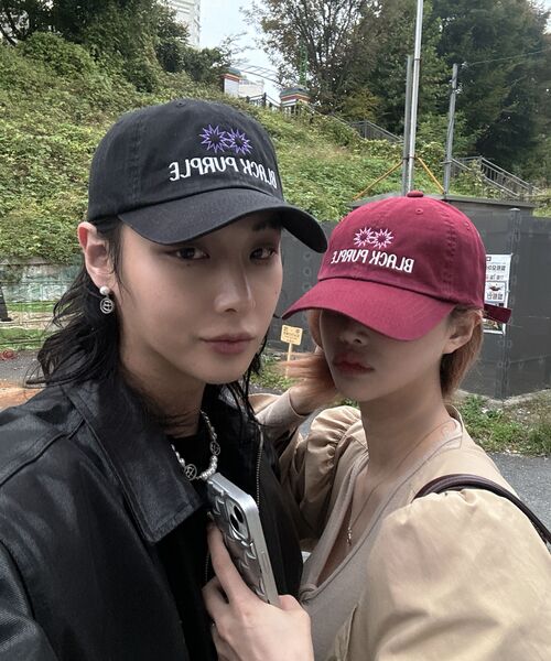BLACKPURPLE(ブラックパープル)の「Stellar Ball Cap - Red(キャップ・メンズ・レッド・FREE)」の5枚目の写真