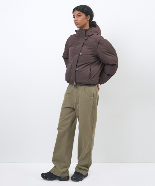 PARTIMENTO WOMEN(パルティメントウィメン)の「ダブルウエストチノパンツ_カーキグリーン(その他パンツ・レディース・その他・SMALL/MEDIUM)」の3枚目の写真