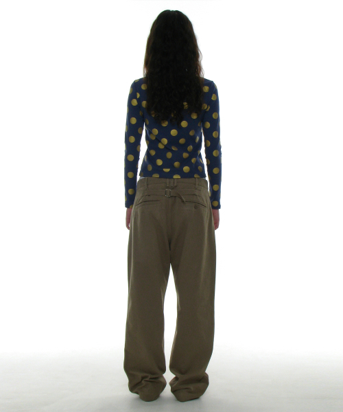 PARTIMENTO WOMEN(パルティメントウィメン)の「ダブルウエストチノパンツ_カーキグリーン(その他パンツ・レディース・その他・SMALL/MEDIUM)」の5枚目の写真