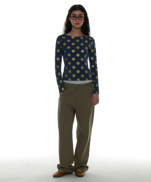 PARTIMENTO WOMEN(パルティメントウィメン)の「ダブルウエストチノパンツ_カーキグリーン(その他パンツ・レディース・その他・SMALL/MEDIUM)」の6枚目の写真
